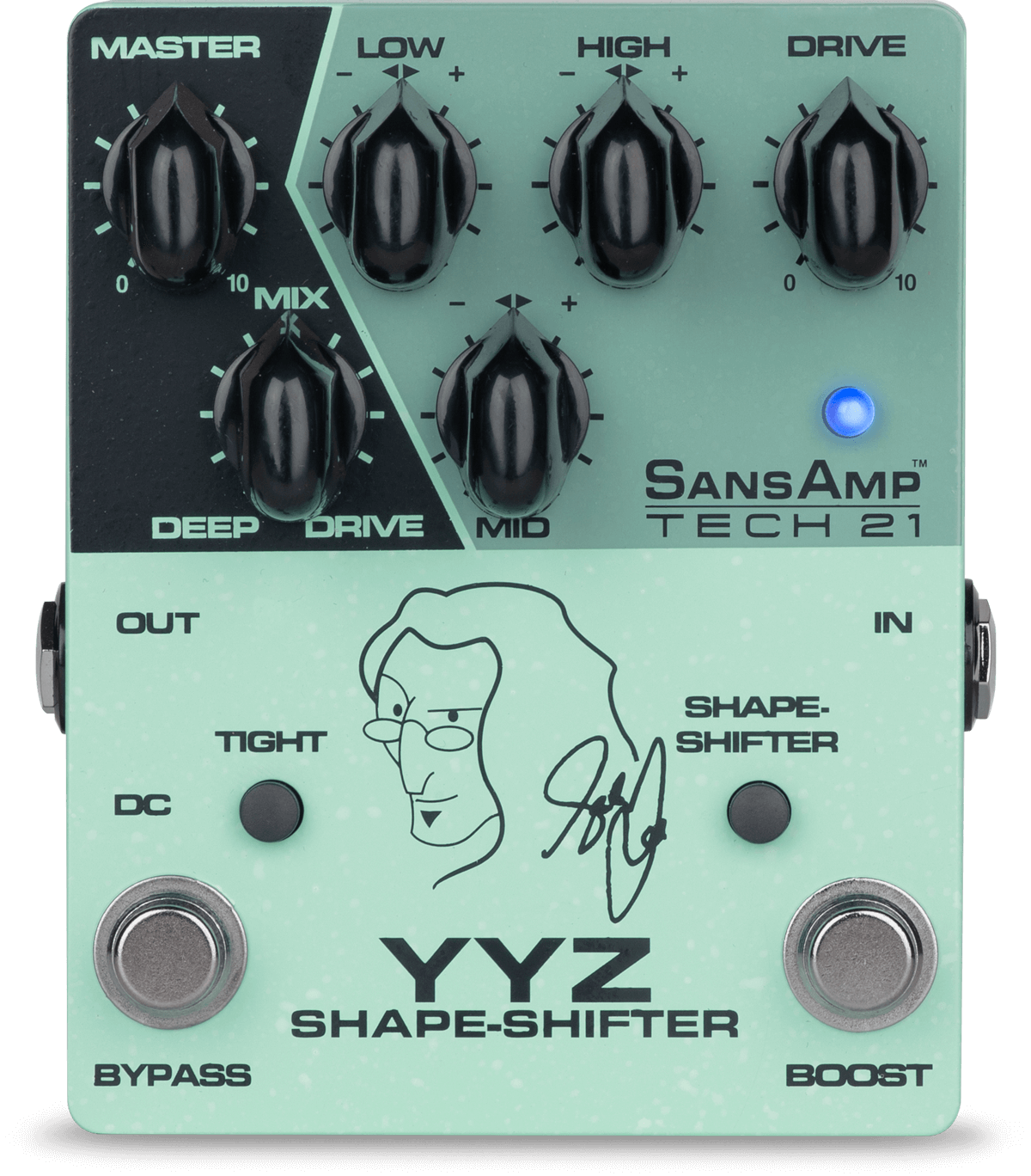Tech 21 product image of the Geddy Lee YYZ Shape-shifter Signature SansAmp pedal