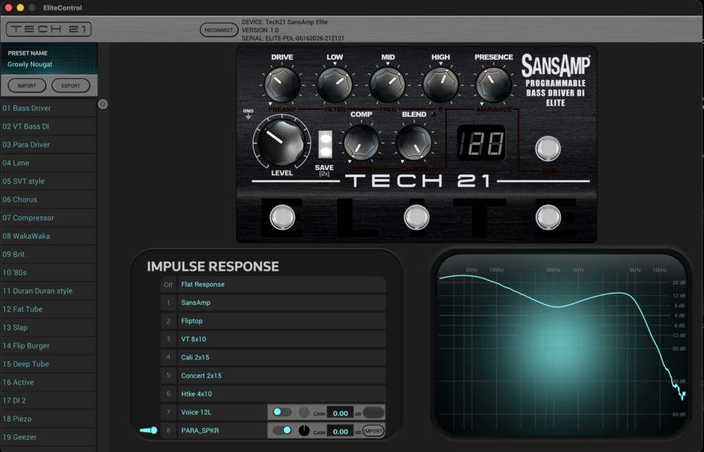 SansAmp Programmable Bass Driver ELITE – Tech 21 NYC